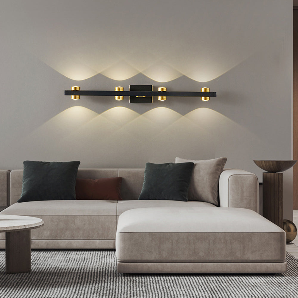 Moderne Wandlamp Zwart en Goud voor Binnen - Elegante Muurlamp voor Badkamer en Woonkamer 3