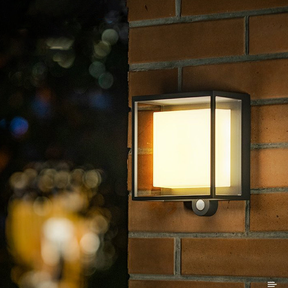 Moderne Waterdichte Zonne-energie Wandlamp met Sensor – IP65 Acryl Buitenverlichting 1