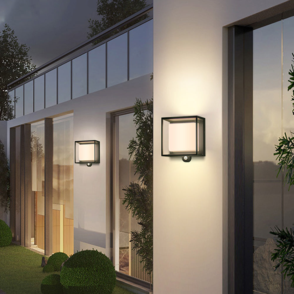 Moderne Waterdichte Zonne-energie Wandlamp met Sensor – IP65 Acryl Buitenverlichting 2