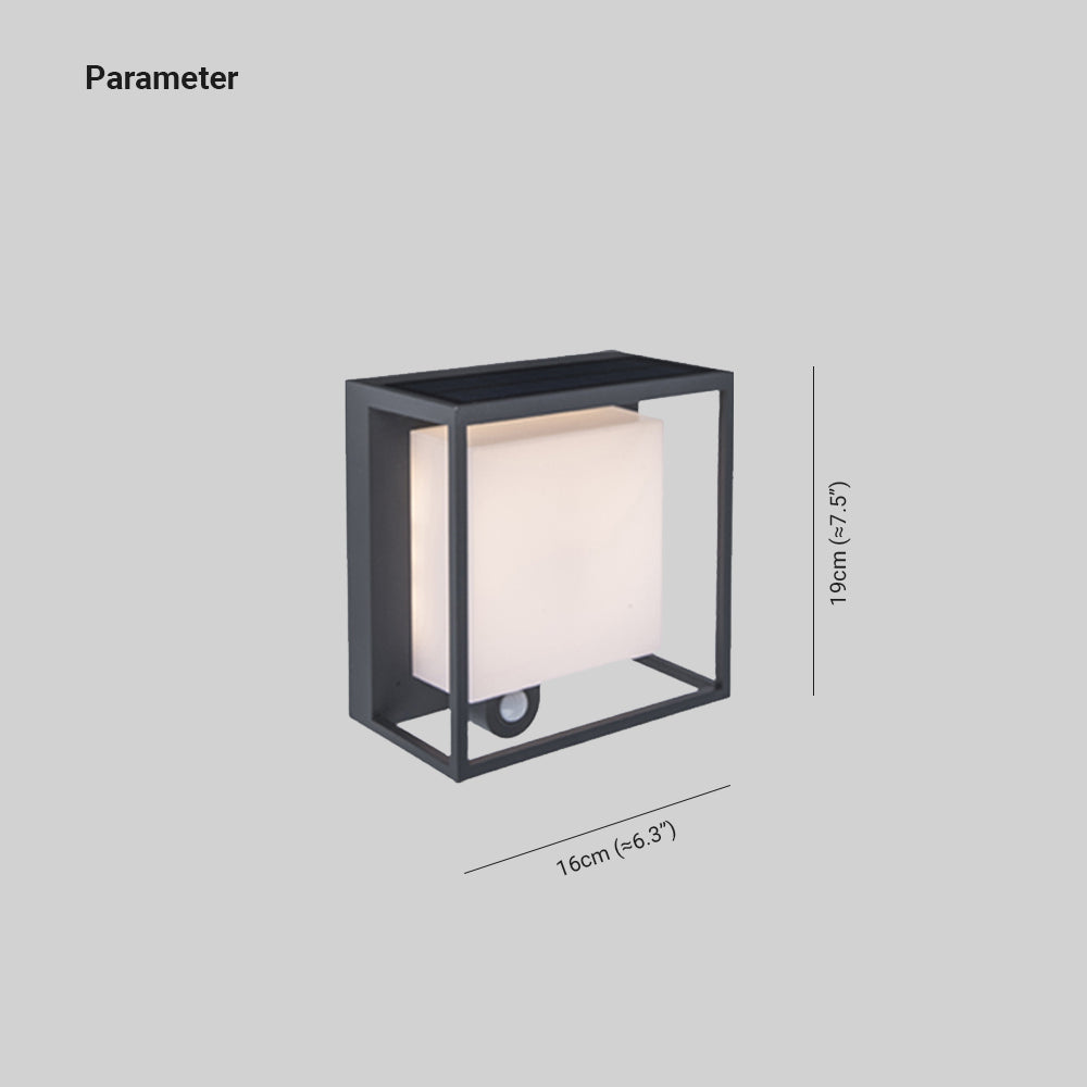 Moderne Waterdichte Zonne-energie Wandlamp met Sensor – IP65 Acryl Buitenverlichting 6