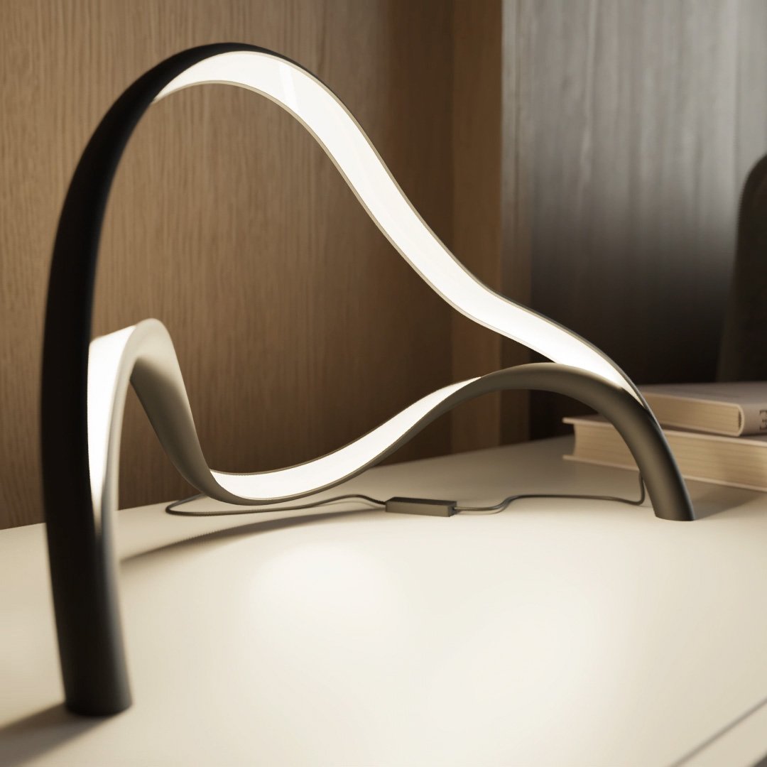 Moderne Zwarte Tafellamp met Matte Afwerking en Warm Wit Licht 2700K voor Sfeervolle Verlichting 5