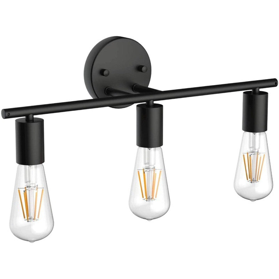 Moderne Zwarte Wandlamp Drie Delig voor Badkamerverlichting – Stijlvolle Muurlamp met Vochtbestendige Ontwerp 1
