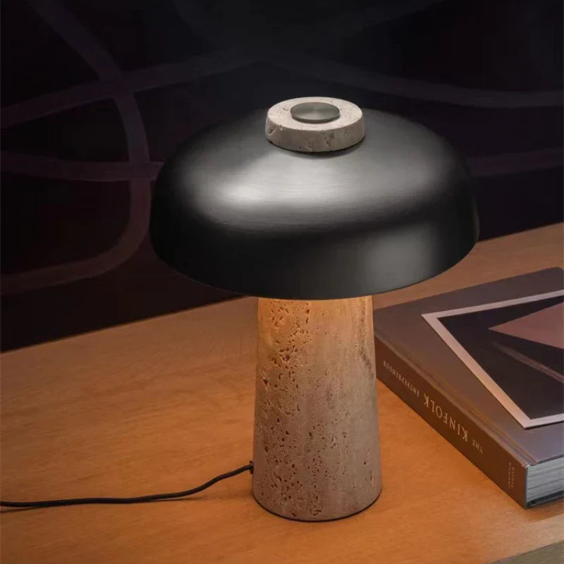 Natuurlijke Travertin Tafellamp met Scandinavisch Design – Aardse Verfijning voor Elke Ruimte 3