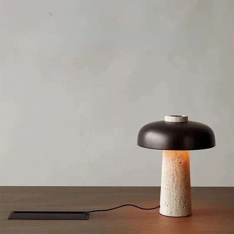 Natuurlijke Travertin Tafellamp met Scandinavisch Design – Aardse Verfijning voor Elke Ruimte 5
