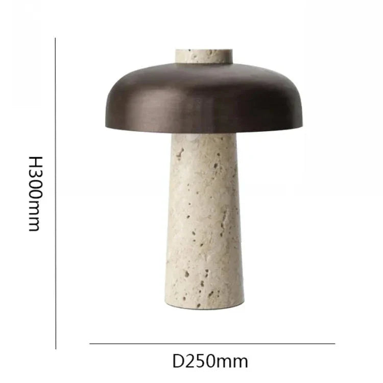 Natuurlijke Travertin Tafellamp met Scandinavisch Design – Aardse Verfijning voor Elke Ruimte 6