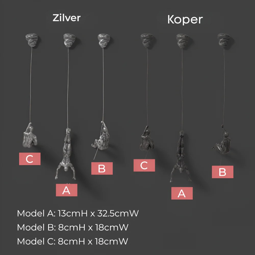 Lavande | Creatieve Muurdecoratie Set - Drie-delige Sculptuur in Zilver en Koper voor Wanddecoratie Woonkamer