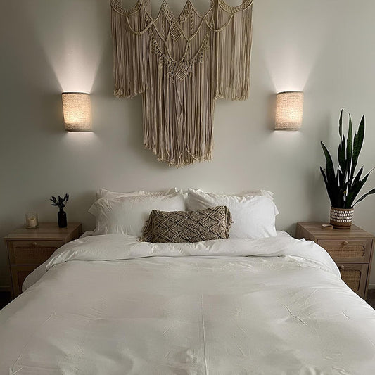 Linnen Gloed Wandlamp met Afstandsbediening en Dimbare Verlichting – Draadloze Muurlamp voor Binnen met 13 Kleuren