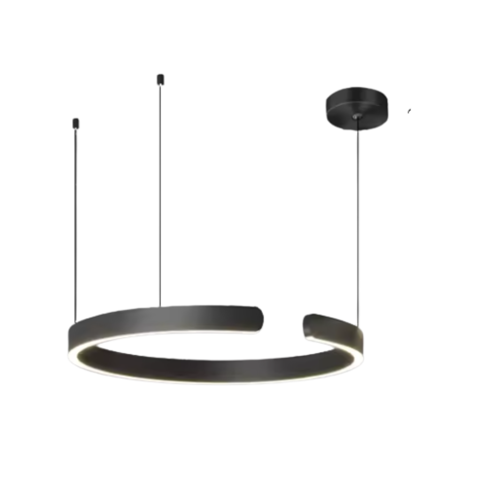 Moderne Ronde LED Hanglamp Zwart voor Eettafel en Woonkamer – Elegante Verlichting voor Stijlvol Interieur
