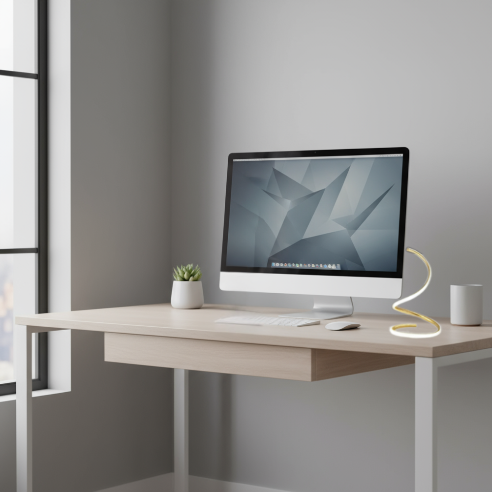 LED Tafellamp Zwart met Flexibele Instellingen en Modern Ontwerp