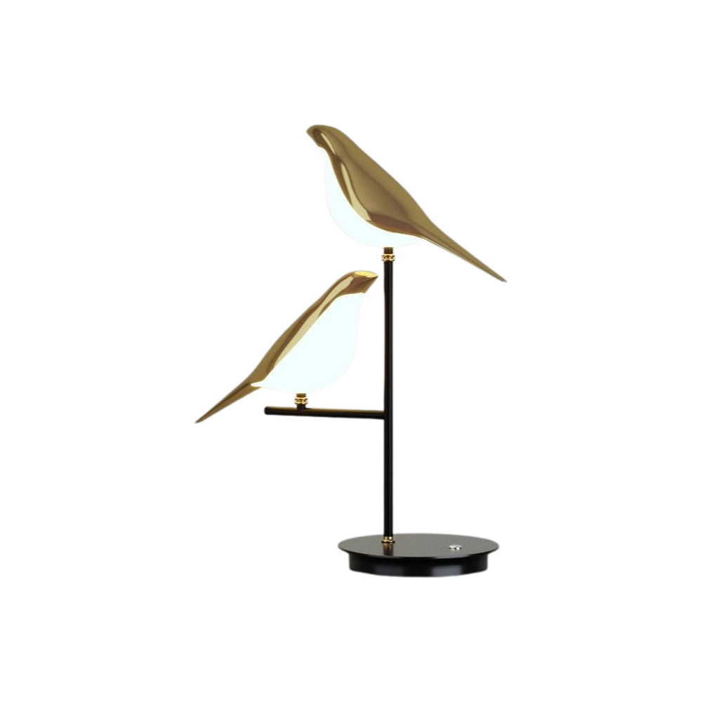 LED Tafellamp met Postmodern Gouden Vogelontwerp – Energiezuinige Verlichting