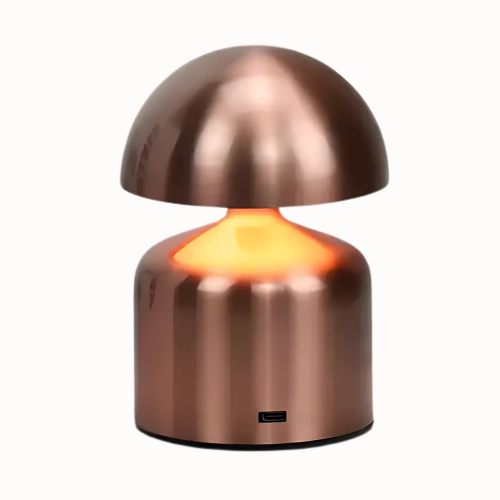 Oplaadbare Retro Paddestoel Tafellamp met Dimbare LED en USB Oplaadfunctie 11