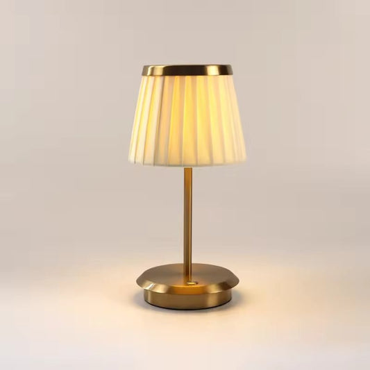 Oplaadbare Tafellamp met Dimbare LED en Aanraakbediening – Zwart en Goud Nachtkast Lampje voor Elegante Verlichting 0