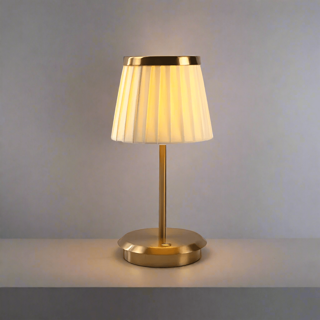 Oplaadbare Tafellamp met Dimbare LED en Aanraakbediening – Zwart en Goud Nachtkast Lampje voor Elegante Verlichting 1
