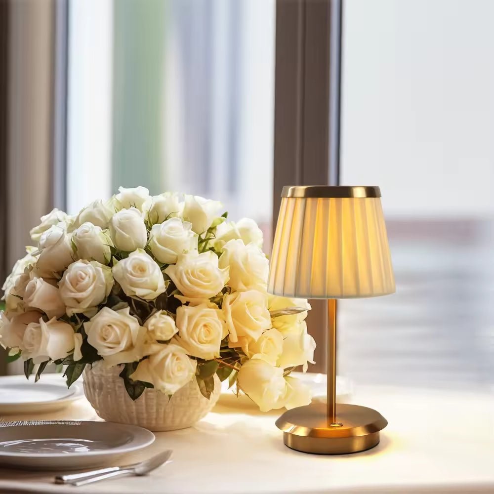 Oplaadbare Tafellamp met Dimbare LED en Aanraakbediening – Zwart en Goud Nachtkast Lampje voor Elegante Verlichting 5