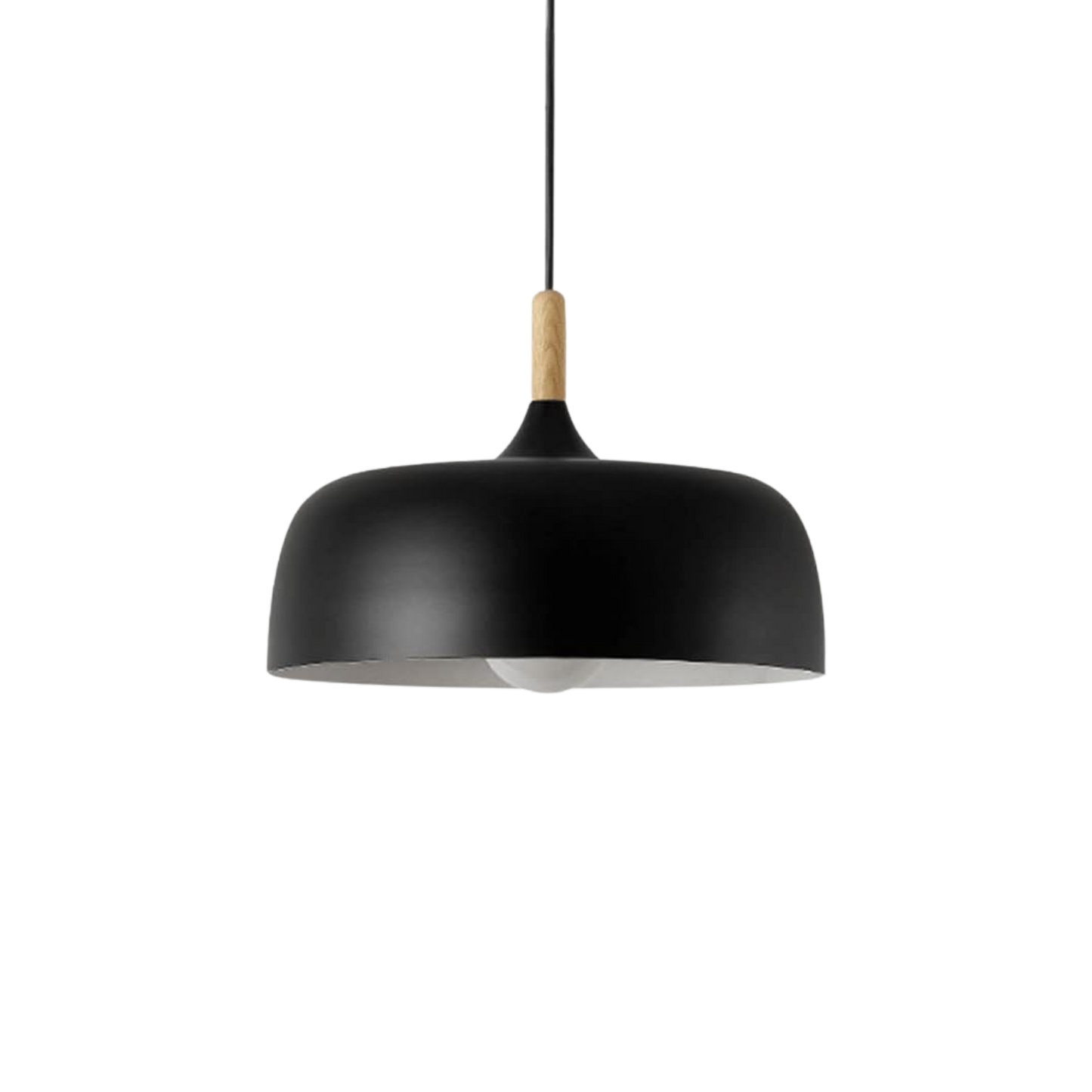 Pendel Lamp met Japandi-Inspiratie en Matte Afwerking – Elegante Verlichting met Houten Accent voor Moderne Interieurs 0