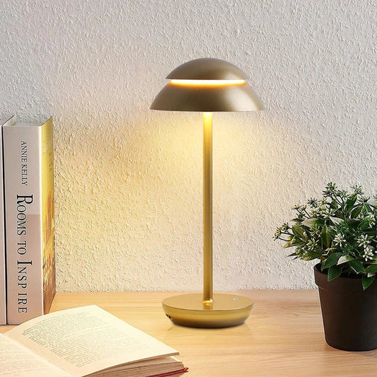 Oplaadbare Tafellamp Zwart met Instelbare Helderheid – Draadloze Verlichting voor Thuis en Kantoor