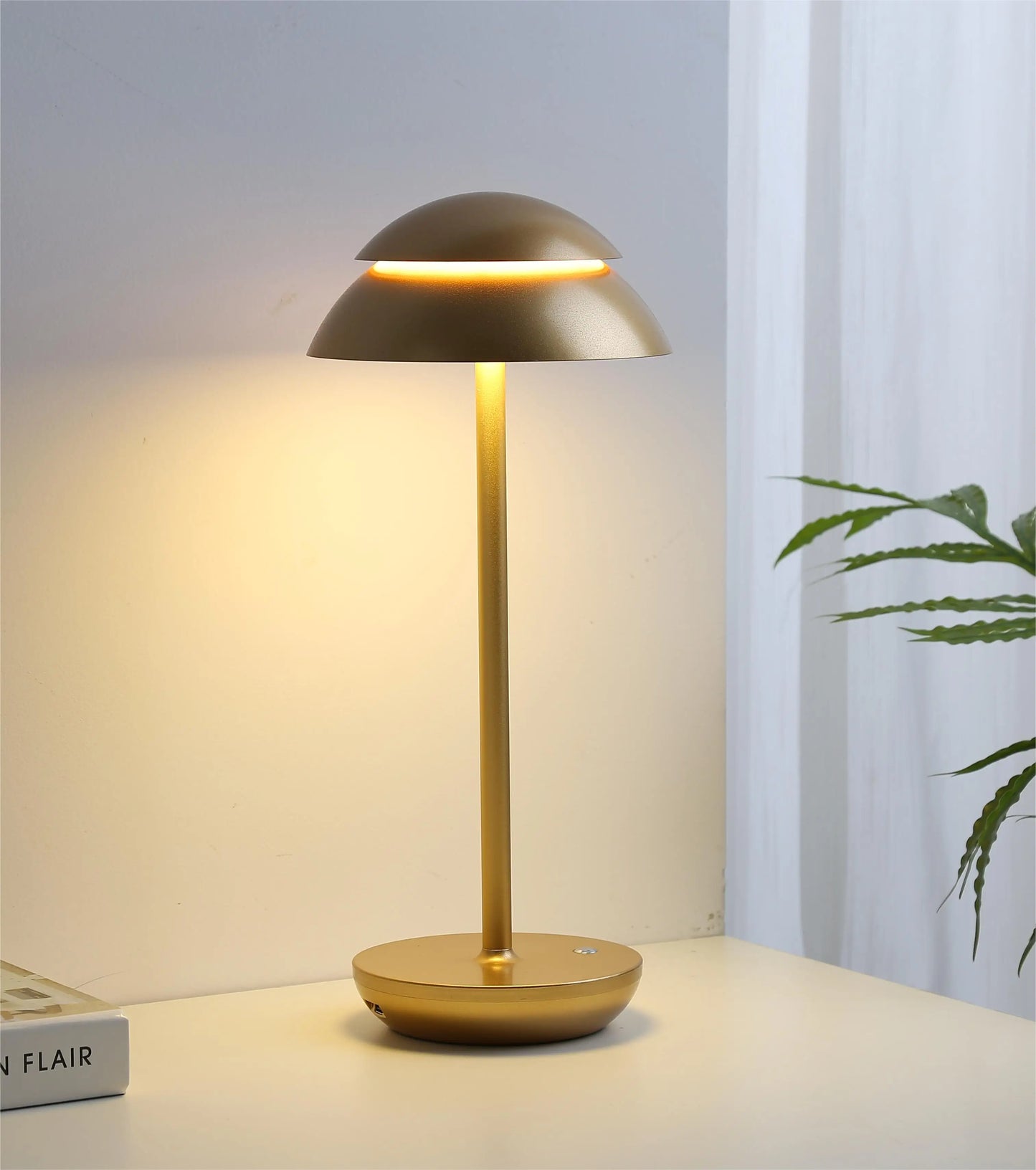 Oplaadbare Tafellamp Zwart met Instelbare Helderheid – Draadloze Verlichting voor Thuis en Kantoor