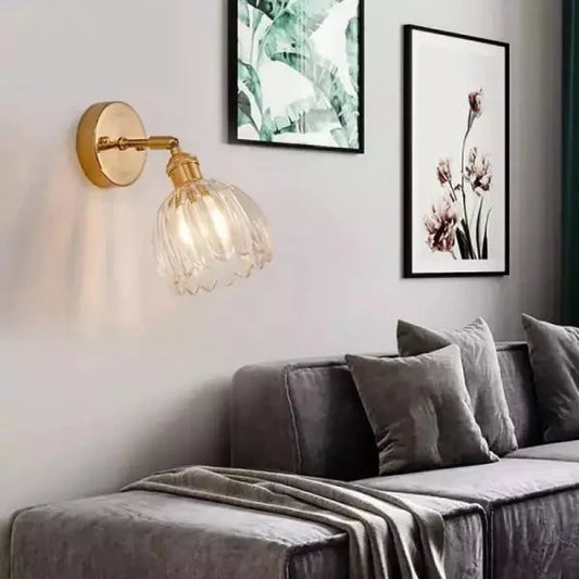 Retro Glazen Wandlamp in Tulpvorm met Warm Licht – Vintage Muurlamp voor Gezellige Sfeer 6