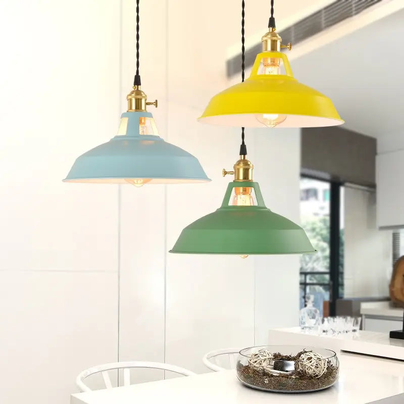 Retro Hanglamp met 7 Kleuren – Vintage Stijl voor Elk Interieur 2