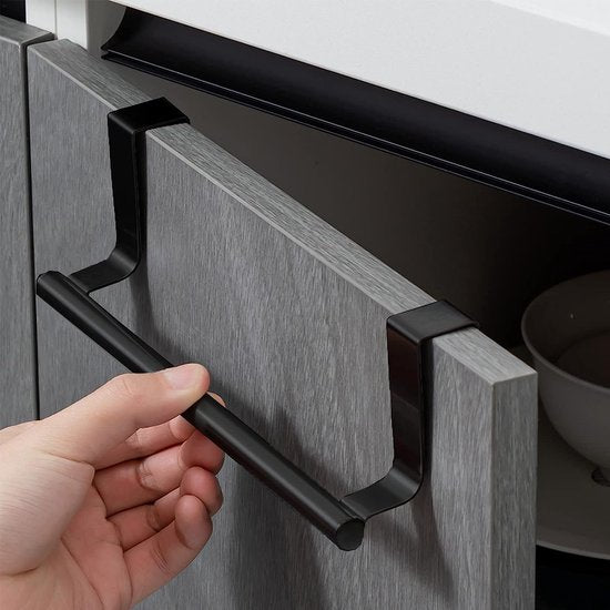 Roestvrij Stalen Handdoekhouder zonder Boren – 23,5 cm Badkamer en Keuken Handdoekrek met EVA Bescherming 4