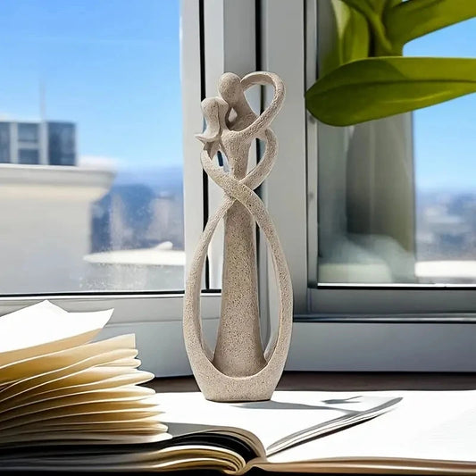 Romantische Hars Sculptuur voor Thuisdecoratie - Elegante Amoré Beeld van 21,5 x 7 x 4,5 cm 1