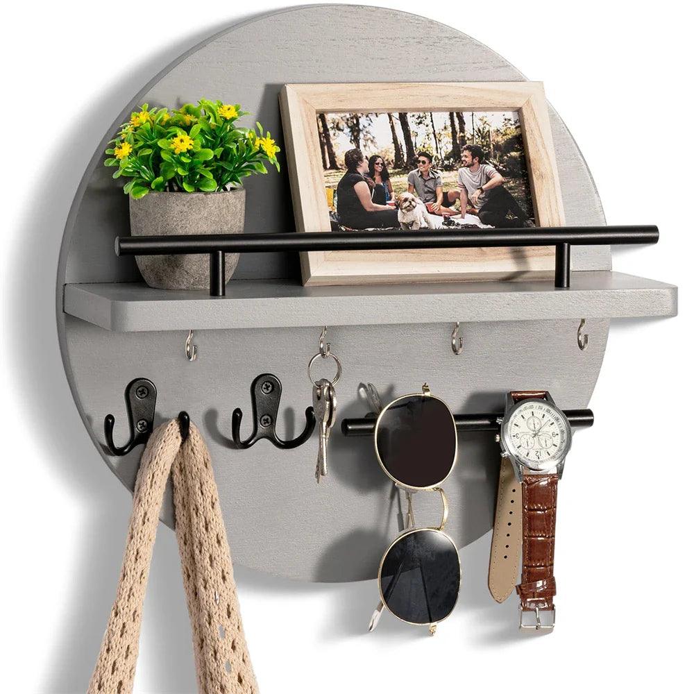 Ronde Houten Sleutelhouder – Milieuvriendelijke Wandorganizer voor Sleutels en Kleine Accessoires 7