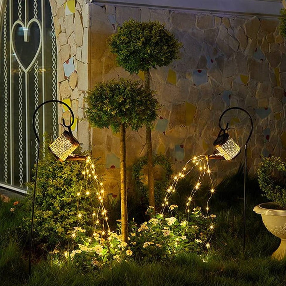 Solar Tuinverlichting Gietlantaarn met IP65 Weerbestendigheid – Decoratieve Tuinlampen op Zonne-energie met LED Verlichting