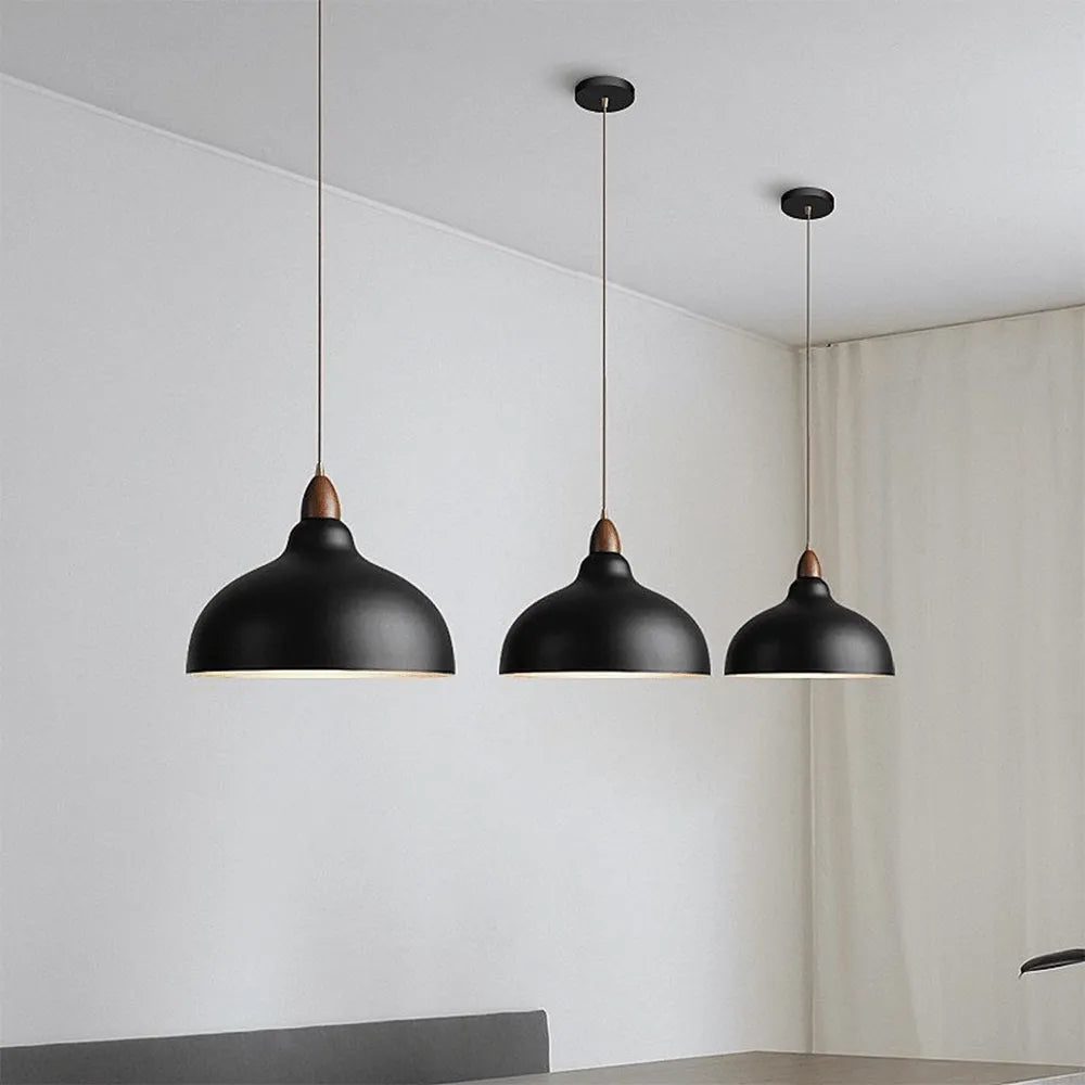 Scandinavische Hanglamp Zwart voor Eettafel – Verstelbare Hoogte, Modern Houten en Metaal Design voor Woonkamer en Eetkamer 5