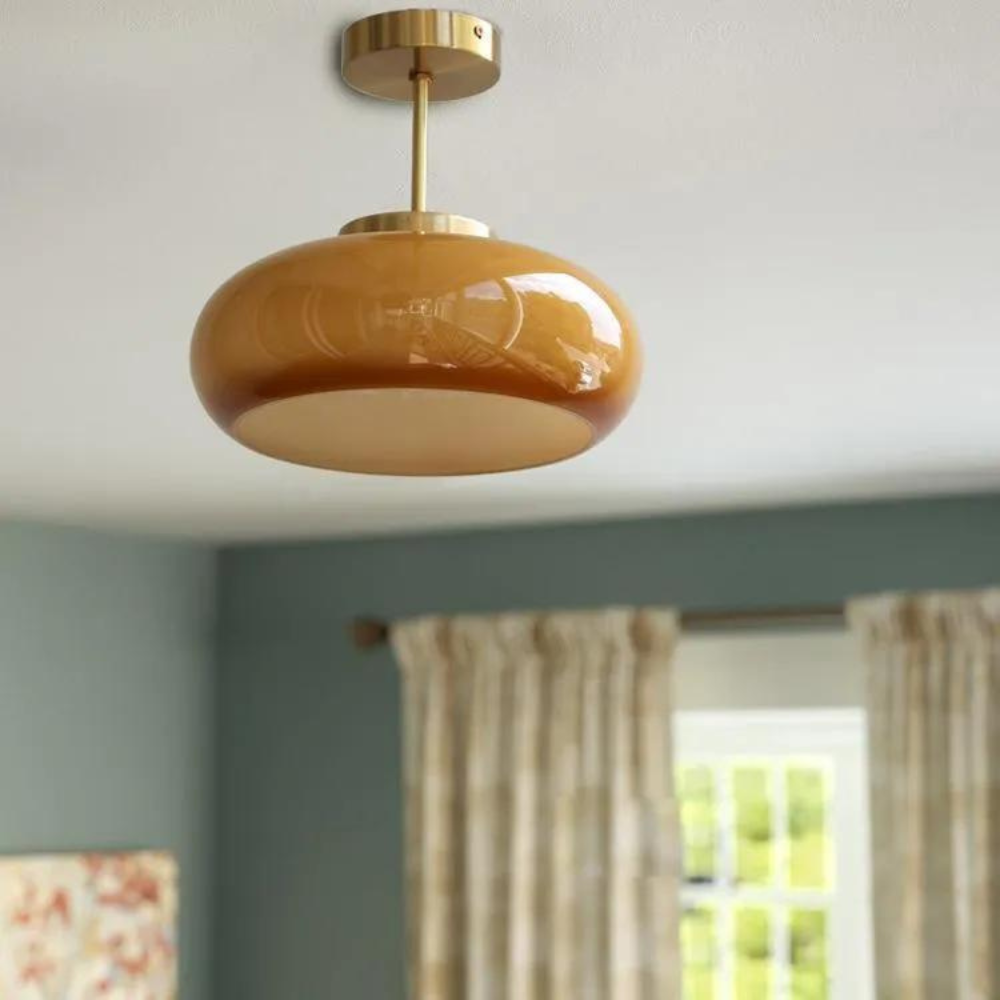 Scandinavische Hanglamp van Hoogwaardige Messing en Glas – Minimalistisch Design voor Elegante Verlichting 4