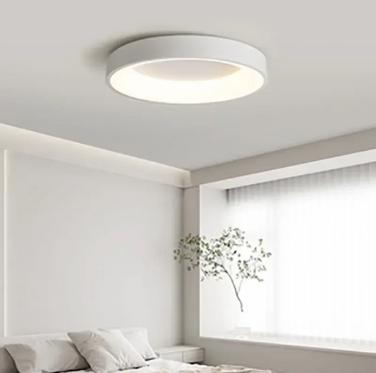 Scandinavische LED Plafondlamp - Ronde Plafonniere voor Slaapkamer en Woonkamer - Minimalistisch Design 0