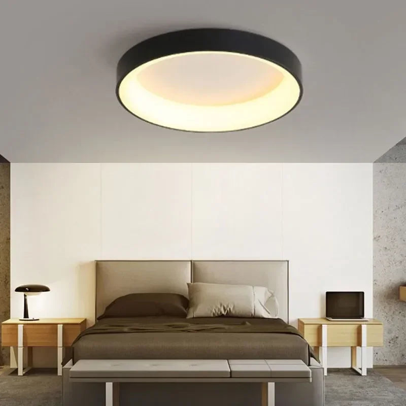 Scandinavische LED Plafondlamp - Ronde Plafonniere voor Slaapkamer en Woonkamer - Minimalistisch Design 5