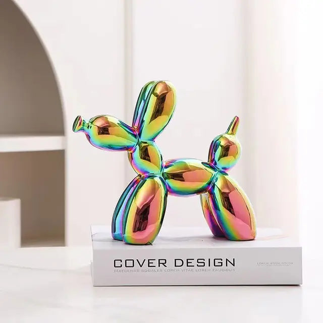 Schattige Keramische Ballon Hond Sculptuur – Vrolijke Woondecoratie voor Huis en Kantoor 4
