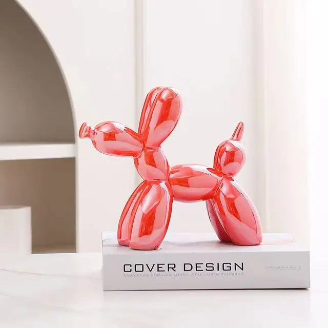 Schattige Keramische Ballon Hond Sculptuur – Vrolijke Woondecoratie voor Huis en Kantoor 8