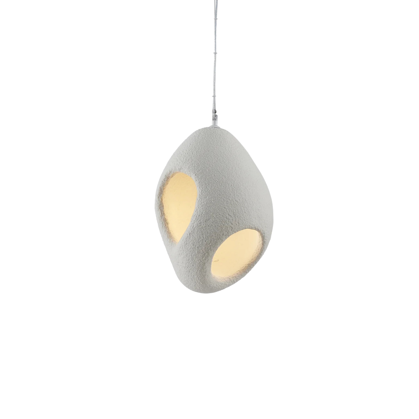 Sculpturale Hanglamp L'Éclosion van Keramiek en Metaal – LED Verlichting met Warmte en Elegantie, Wit, 30 cm Hoog 0
