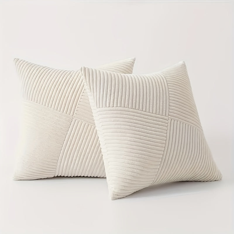 Set van 2 Kussenhoezen 50x50 in Bohemian Stijl – Zachte Corduroy Kussenhoezen voor Sofa en Bed 2