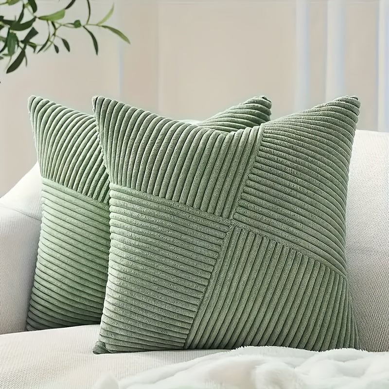Set van 2 Kussenhoezen 50x50 in Bohemian Stijl – Zachte Corduroy Kussenhoezen voor Sofa en Bed 5