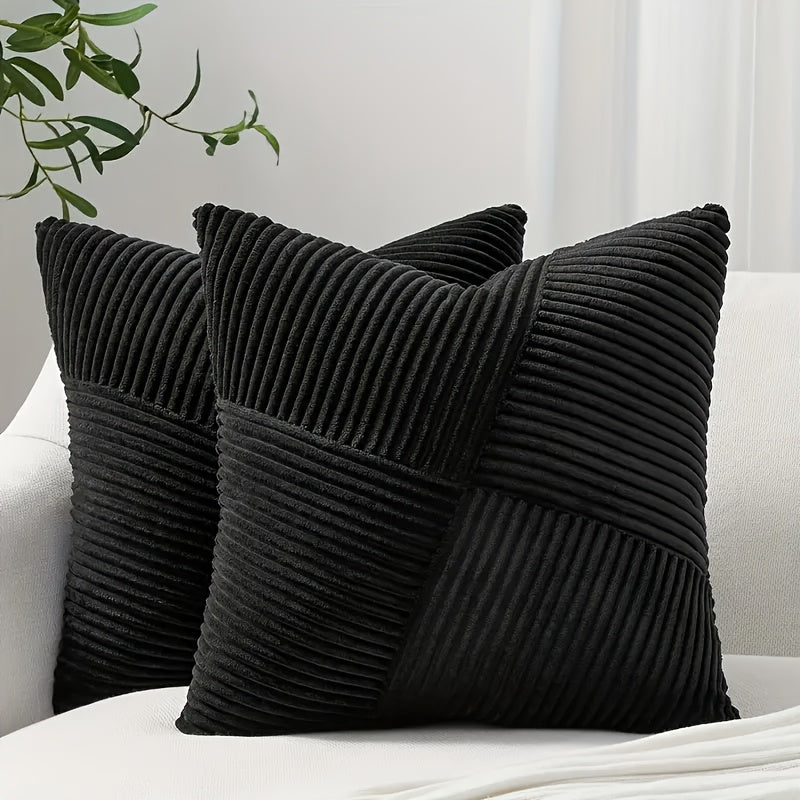 Set van 2 Kussenhoezen 50x50 in Bohemian Stijl – Zachte Corduroy Kussenhoezen voor Sofa en Bed 8