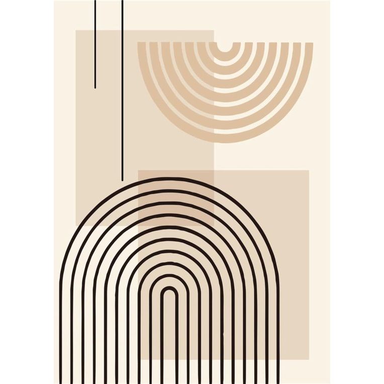 Set van 3 Moderne Posters zonder Lijst – Beige Wanddecoratie 30x40, 40x50 en 50x70 cm voor Woonkamer en Slaapkamer 4