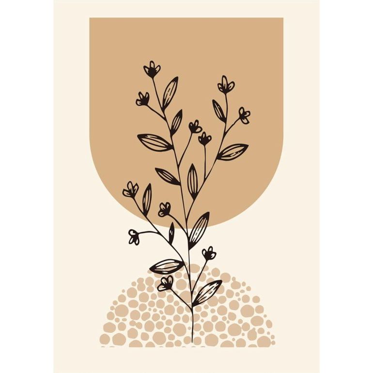 Set van 3 Moderne Posters zonder Lijst – Beige Wanddecoratie 30x40, 40x50 en 50x70 cm voor Woonkamer en Slaapkamer 5