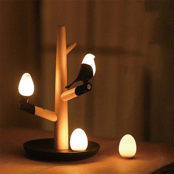 Slimme Oplaadbare Tafellamp met Bewegingssensor en Houten Design – Draadloze LED Verlichting 18x18x30 cm 2