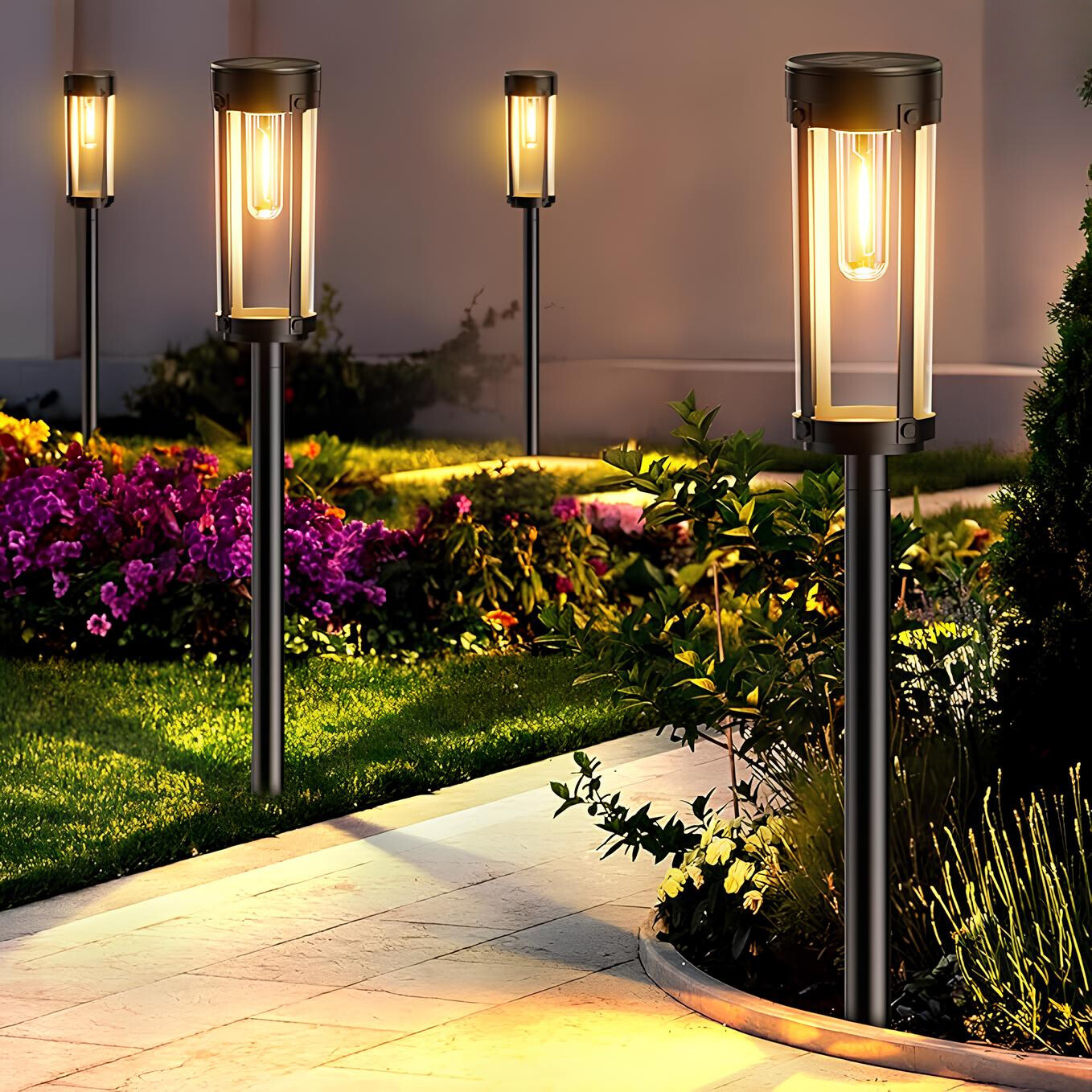 Tuinverlichting Zaklamp met Geïntegreerd Paneel – Duurzame Tuinlamp met 8-12 Uur Verlichting