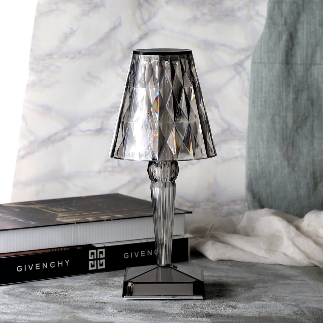 Sprankelende Draadloze Oplaadbare Tafellamp met Aanraakbediening en Drie Verlichtingsmodi – Elegant Kristal Design 7