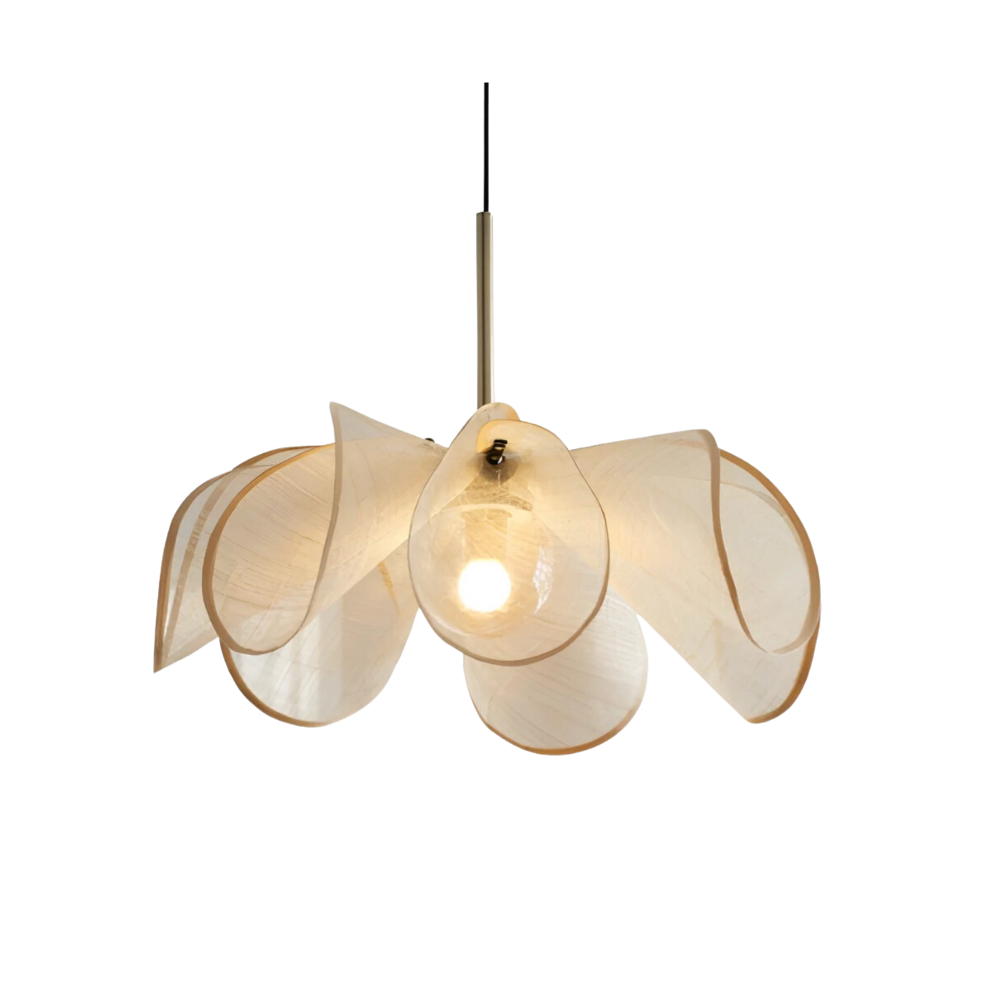 Stijlvolle Hanglamp van Linnenvezel met Verstelbare Kabel en E27 Gloeilamp 0