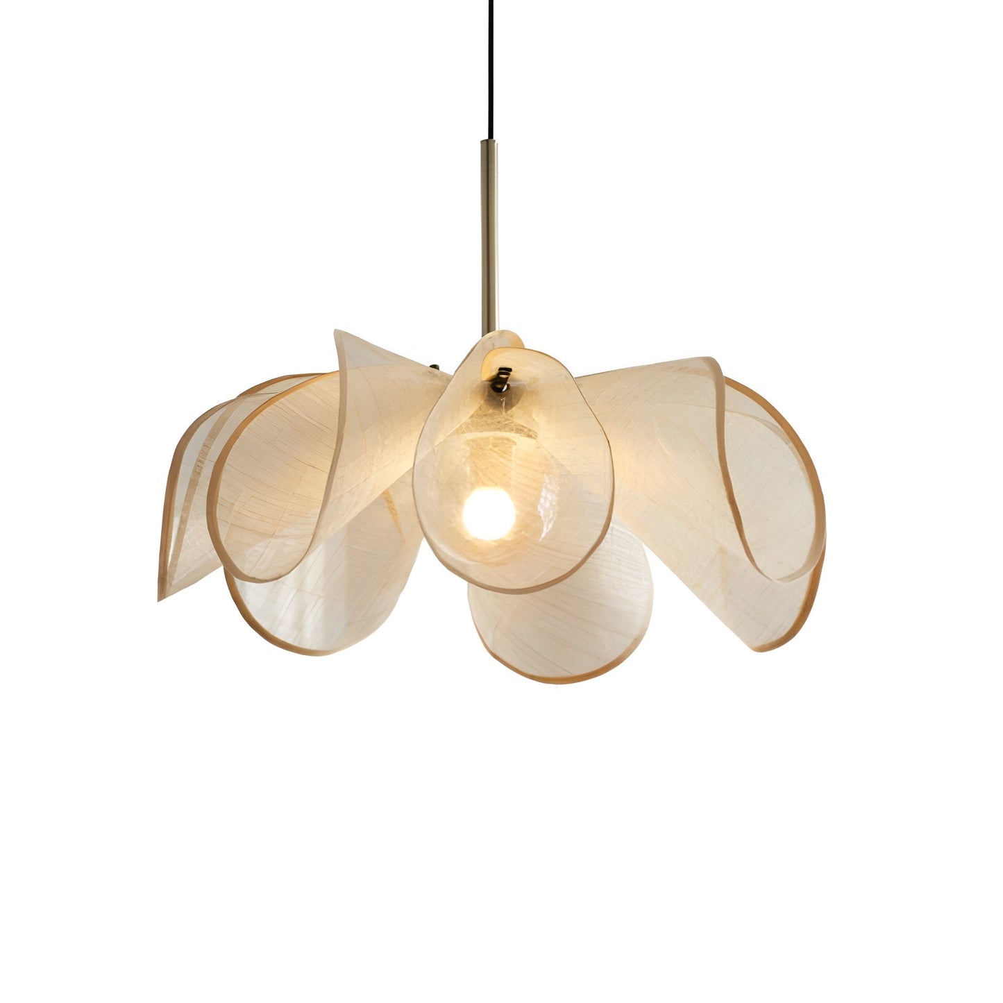 Stijlvolle Hanglamp van Linnenvezel met Verstelbare Kabel en E27 Gloeilamp 7
