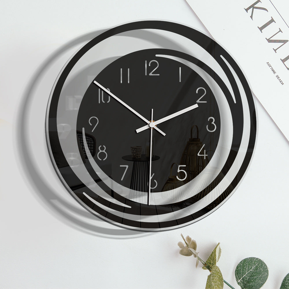 Stille Wandklok van Hoogwaardig Acryl met Seattle Design – Geruisloos Uurwerk en Eenvoudige Installatie, 30 cm, Wit met Zwarte Wijzers 4