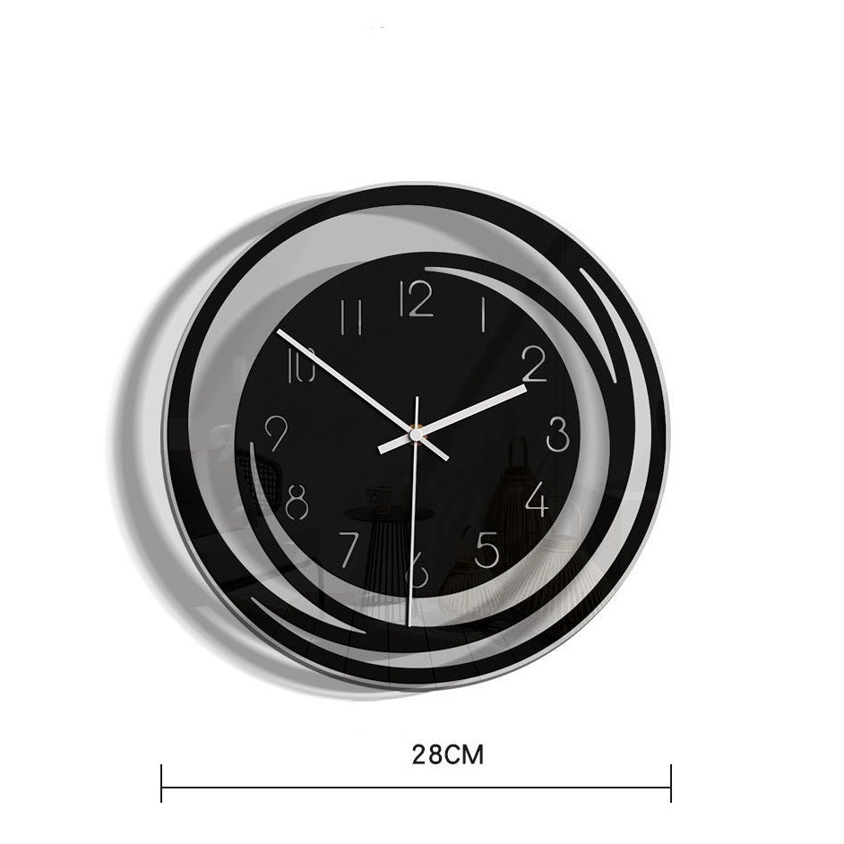 Stille Wandklok van Hoogwaardig Acryl met Seattle Design – Geruisloos Uurwerk en Eenvoudige Installatie, 30 cm, Wit met Zwarte Wijzers 7