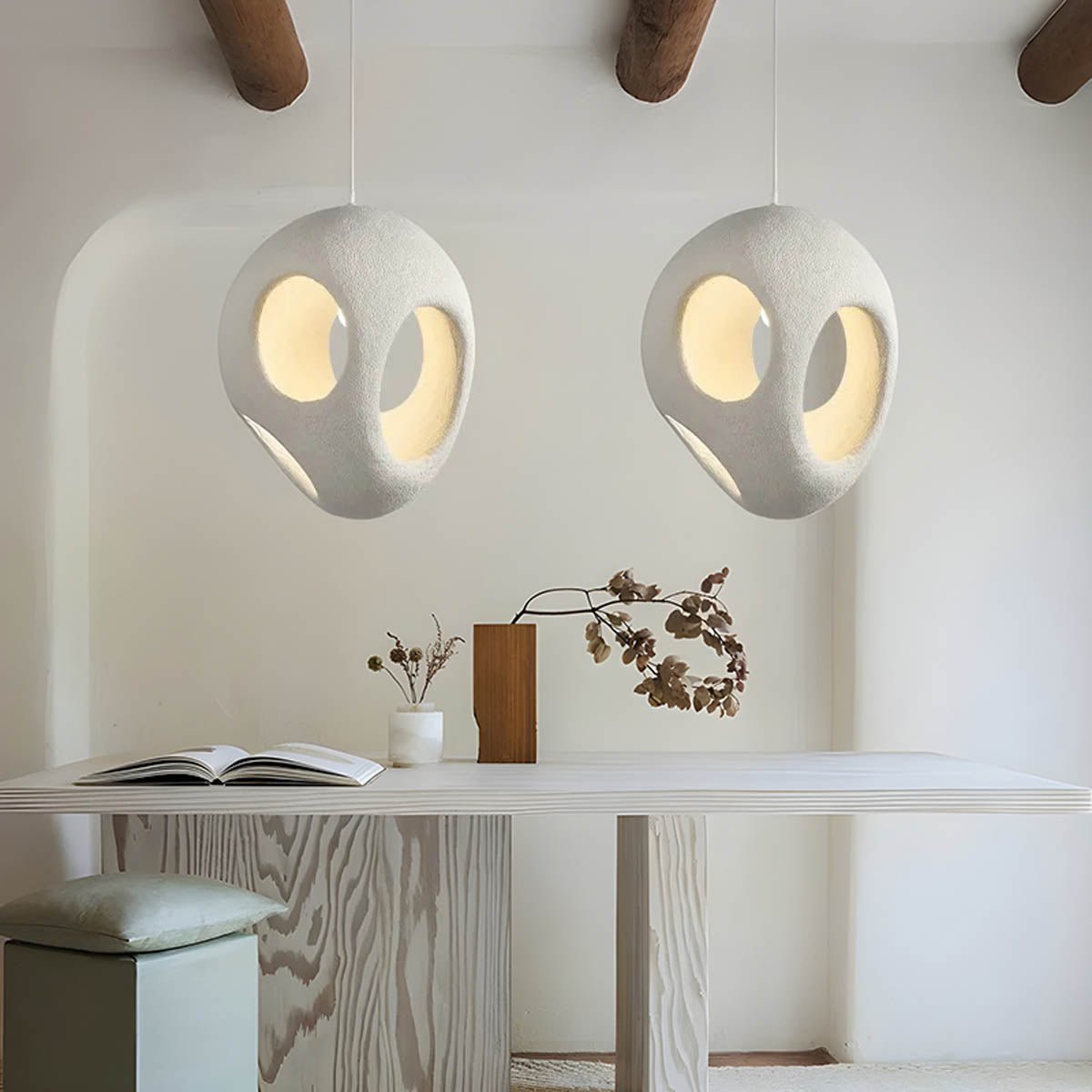 Hanglamp voor Eettafel of Woonkamer – Dimbare LED Verlichting, Verstelbare Snoerlengte, Polystyreen, 28/42 cm