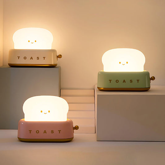 Toaster Design Tafellamp met Ingebouwde Batterij – Draagbare Nachtlamp voor Thuis en Kantoor 1