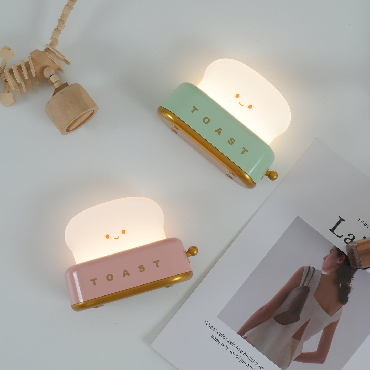 Toaster Design Tafellamp met Ingebouwde Batterij – Draagbare Nachtlamp voor Thuis en Kantoor 8