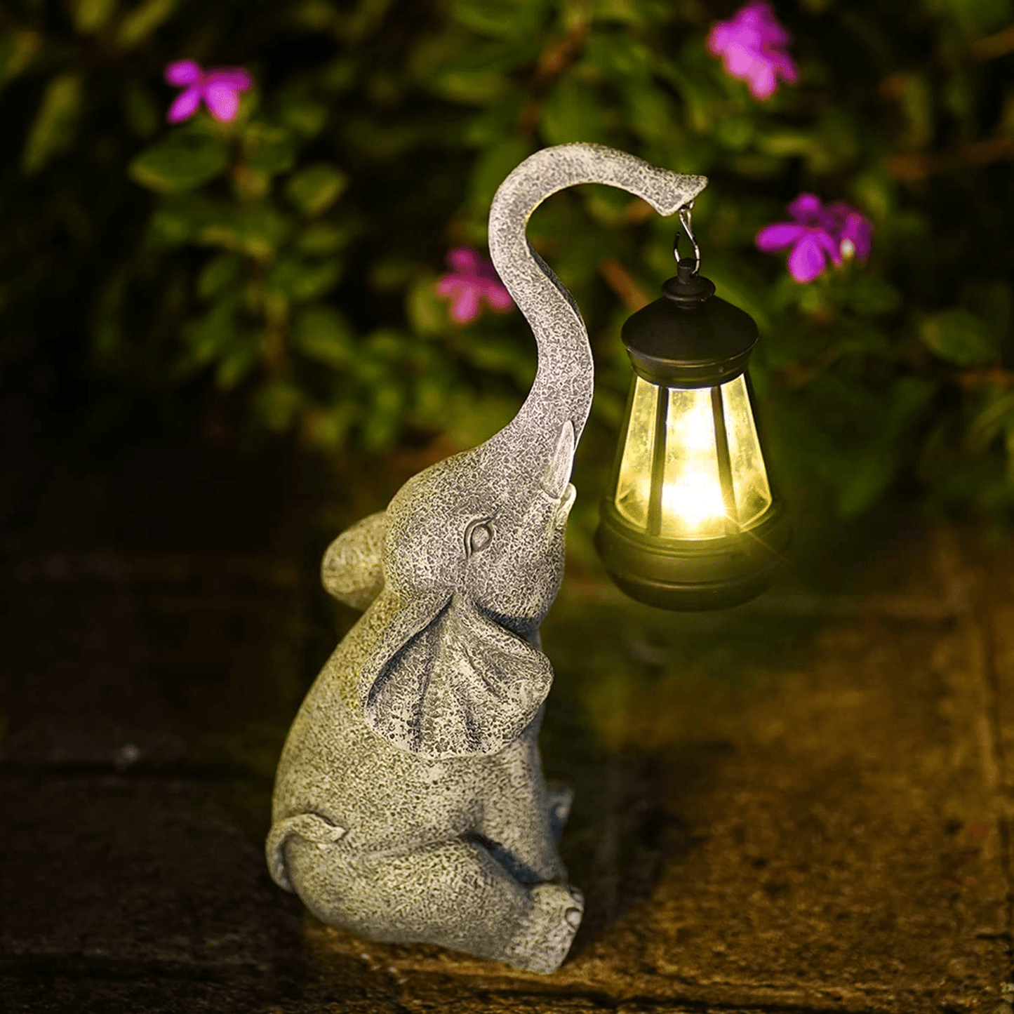 Tuinlamp met Olifant – Zonne-energie, Charmant en Warm Licht voor Binnen en Buiten 3